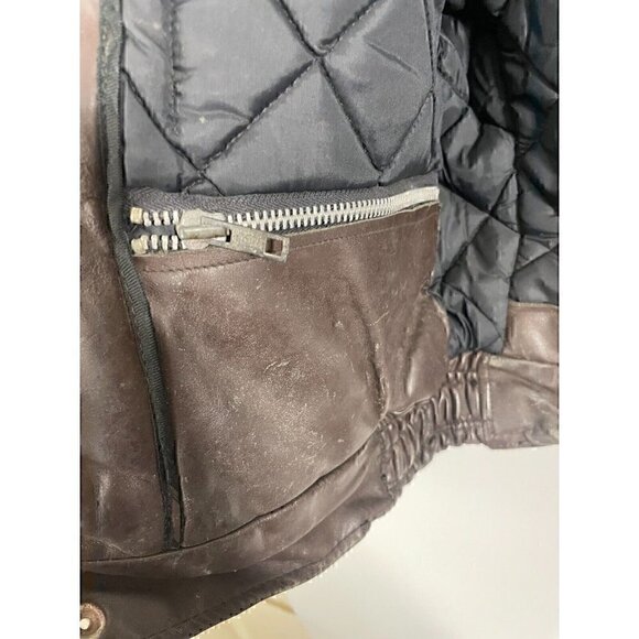 VTG VCG Police Trooper Men's 50s Brown Horsehide Leather Motorcycle Jacket Sz 44 - Picture 5 of 15
